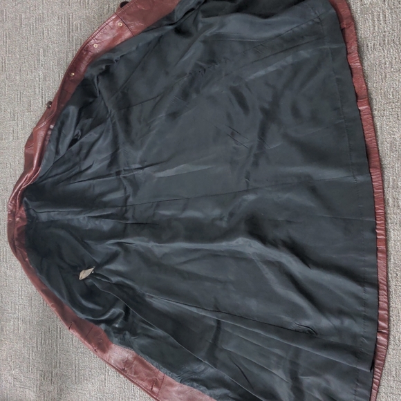 Vintage Faux Leather Trench Coat - Picture 11 of 13